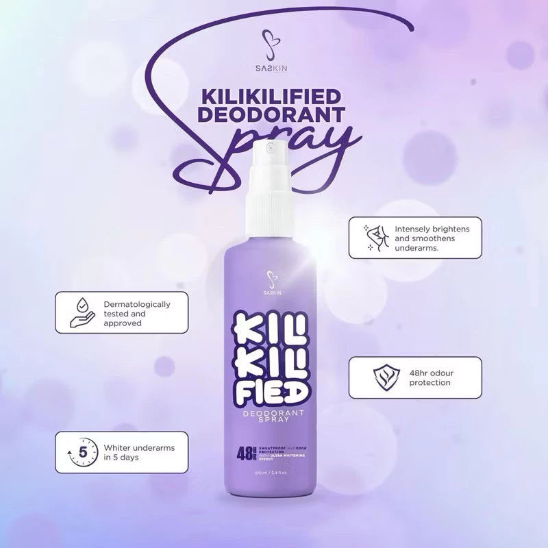 BUY 1 GET 1 Kili Kili Fied Deodorant Spray 60ml + Kiffy Fied Feminine Wash Gentle Whitening 150ml