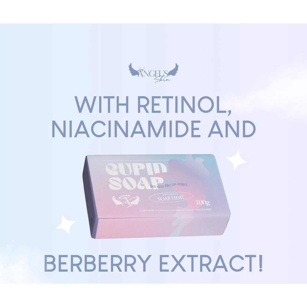 Angel Skin Cupid Soap Face & Body Bar Soap With Glutathione | Retinol | Niacinamide | Vitamin C