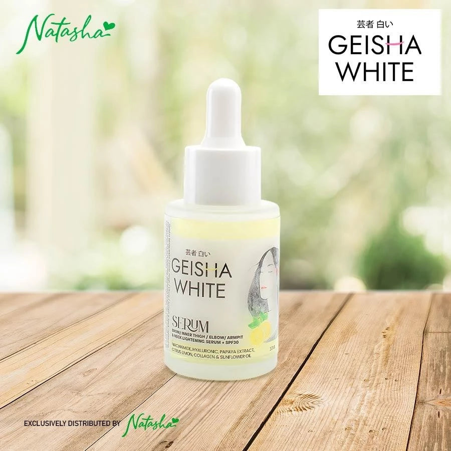 Geisha White Body Lightening Serum 30ml Bikini Inner Thigh Elbow Armpit Neck with SPF30