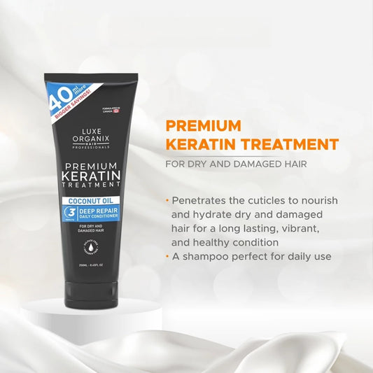 Luxe Organix Premium Keratin Treatment Virgin Coconut Oil Conditioner 250ml