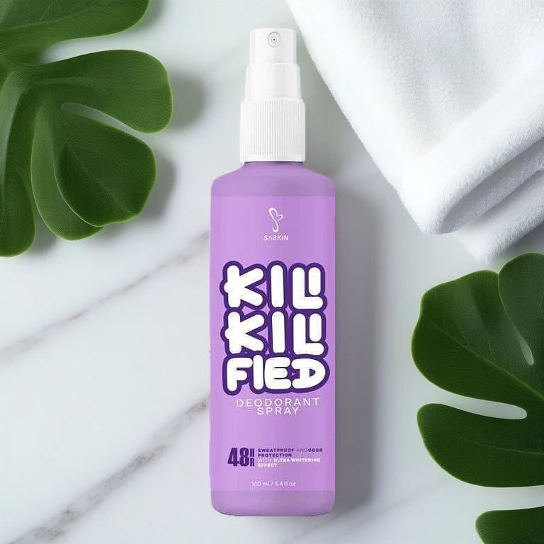 Saskin Kilikilified Deodorant Spray for Freshness and Smooth Underarms