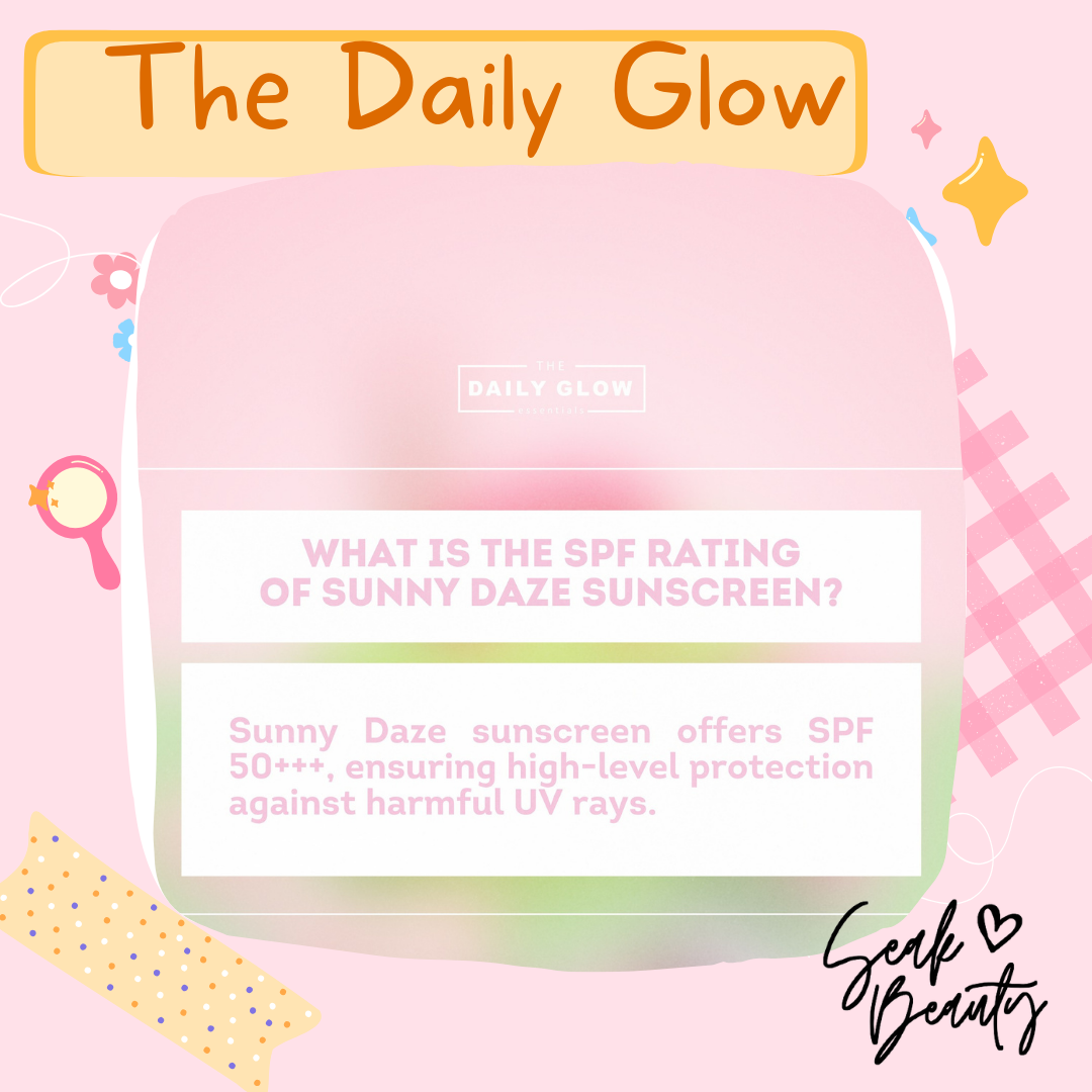 The Daily Glow Sunny Daze Sunscreen Face Body Sunblock SPF 50