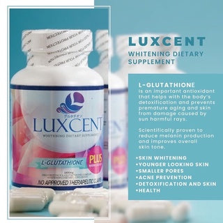 Luxcent Whitening Glutathione Capsules 1,800mg (60 caps)