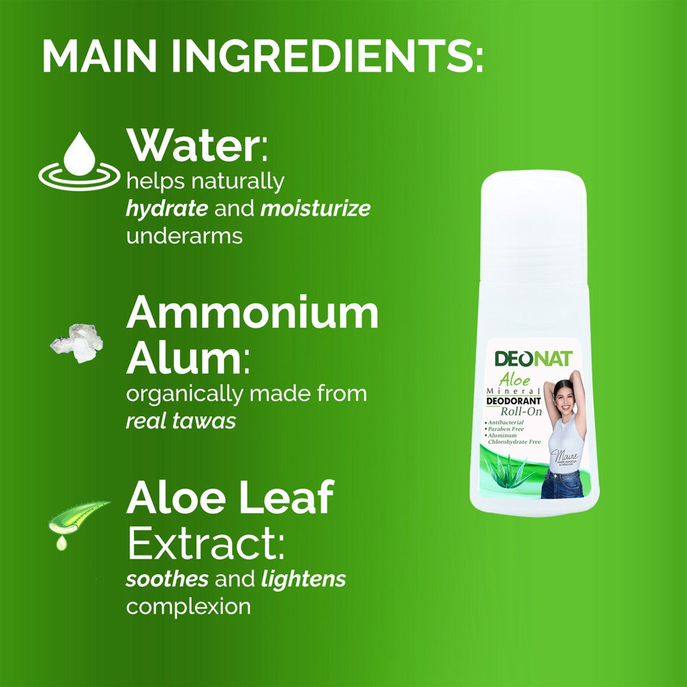Luxe Organix DEONAT Aloe Mineral Deodorant Roll On 65ml