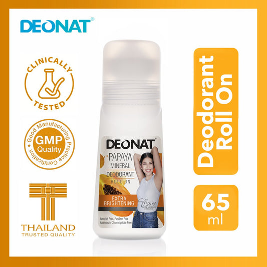 Luxe Organix DEONAT Papaya Mineral Deodorant Roll On 65ml