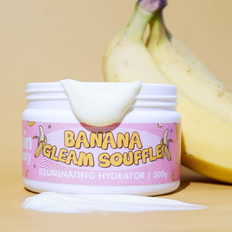 J Skin Beauty Banana Gleam Souffle Illuminating Hydrator 300g with free spatula