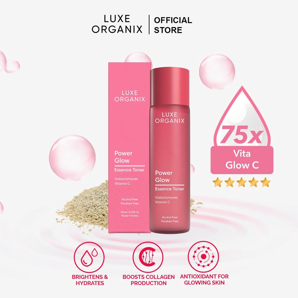 Luxe Organix Power Glow Essence Toner Galactomyces Vitamin C 150ml