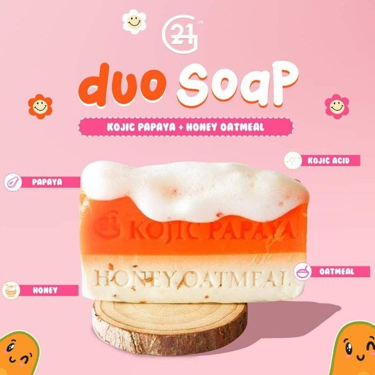 G21  Duo Soap Kojic Papaya + Honey Oatmeal