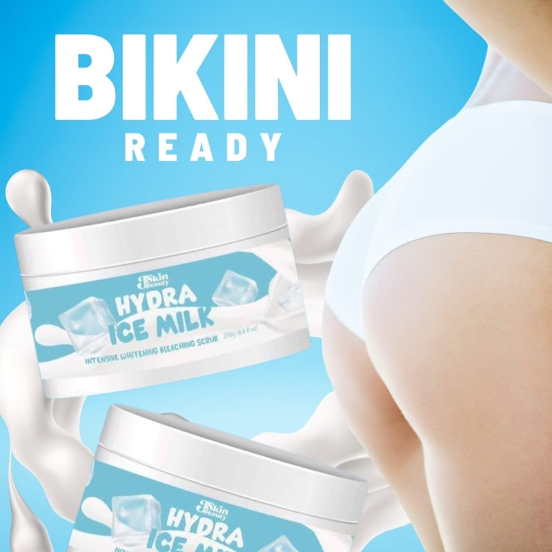 J Skin Beauty Hydra Ice Milk Intensive Whitening Bleaching Cream Scrub