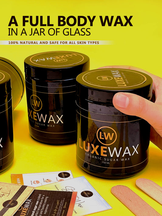 Luxewax Kit + Sunflower Oil Organic Sugar Cold Hot Wax Set Underarm Hair Legs