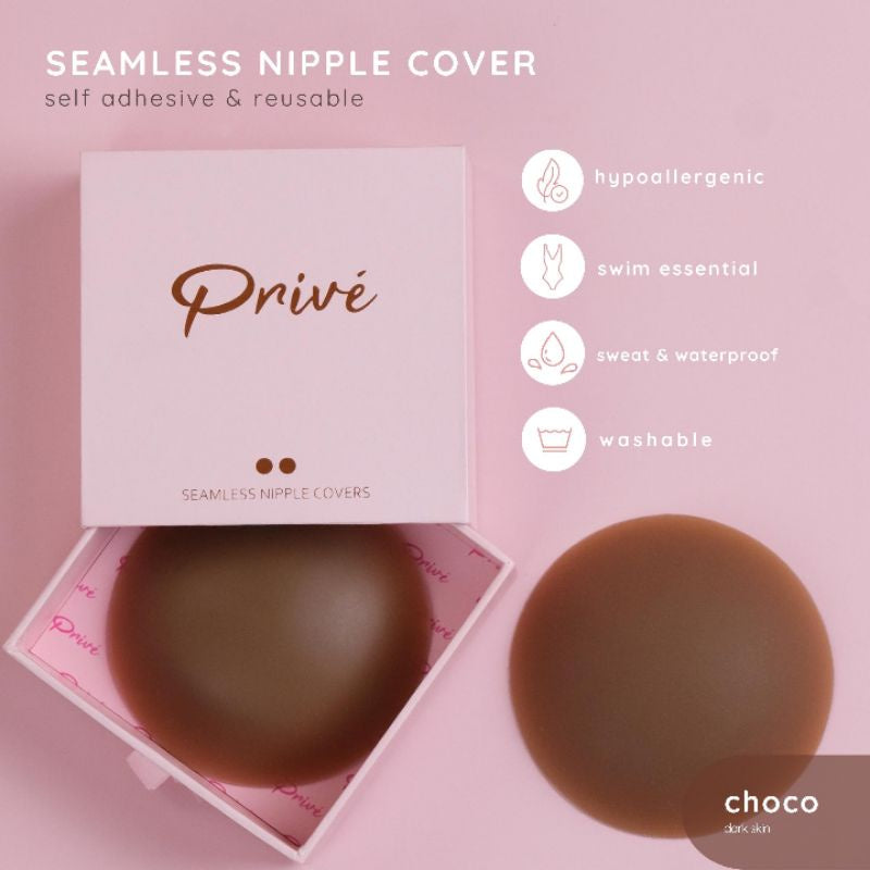 PRIVE Seamless Nipple Cover Ultra-thin Re-usable Nipple Pasties Sweatp –  Seak Beauty