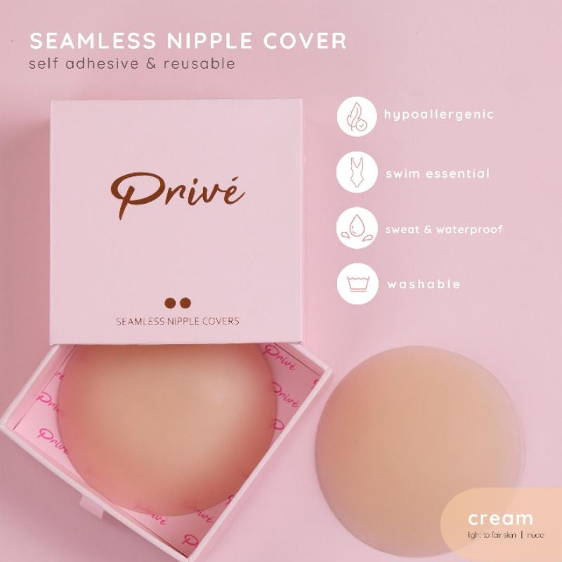 PRIVE Seamless Nipple Cover Ultra-thin Re-usable Nipple Pasties Sweatproof  Waterproof Nipple Pad