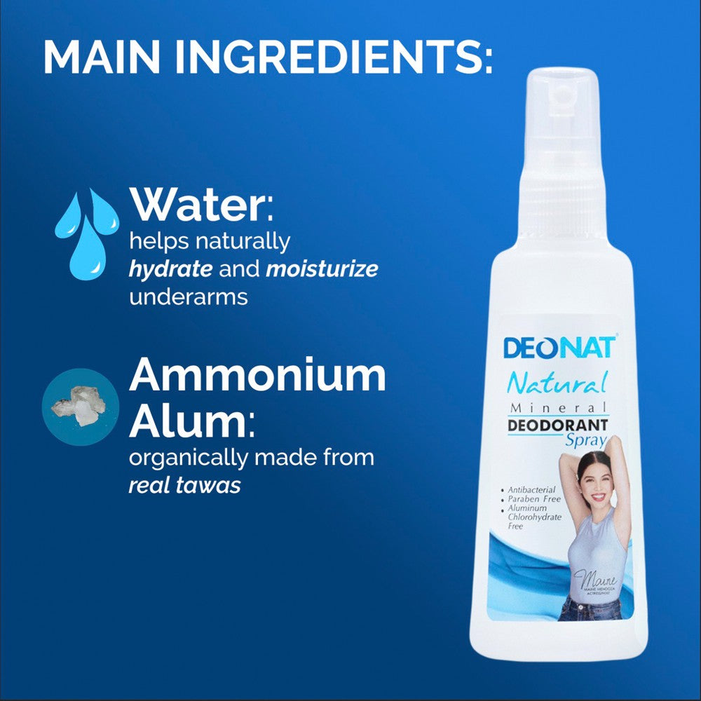 Luxe Organix DEONAT Mineral Natural Deodorant Spray 100ml
