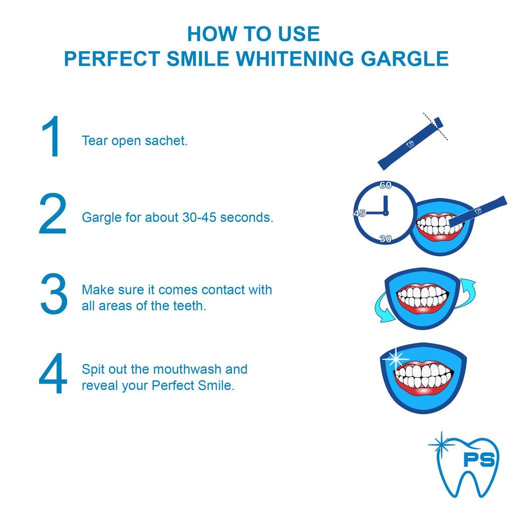 Perfect Smile Teeth Whitening Gargle Stick 14s