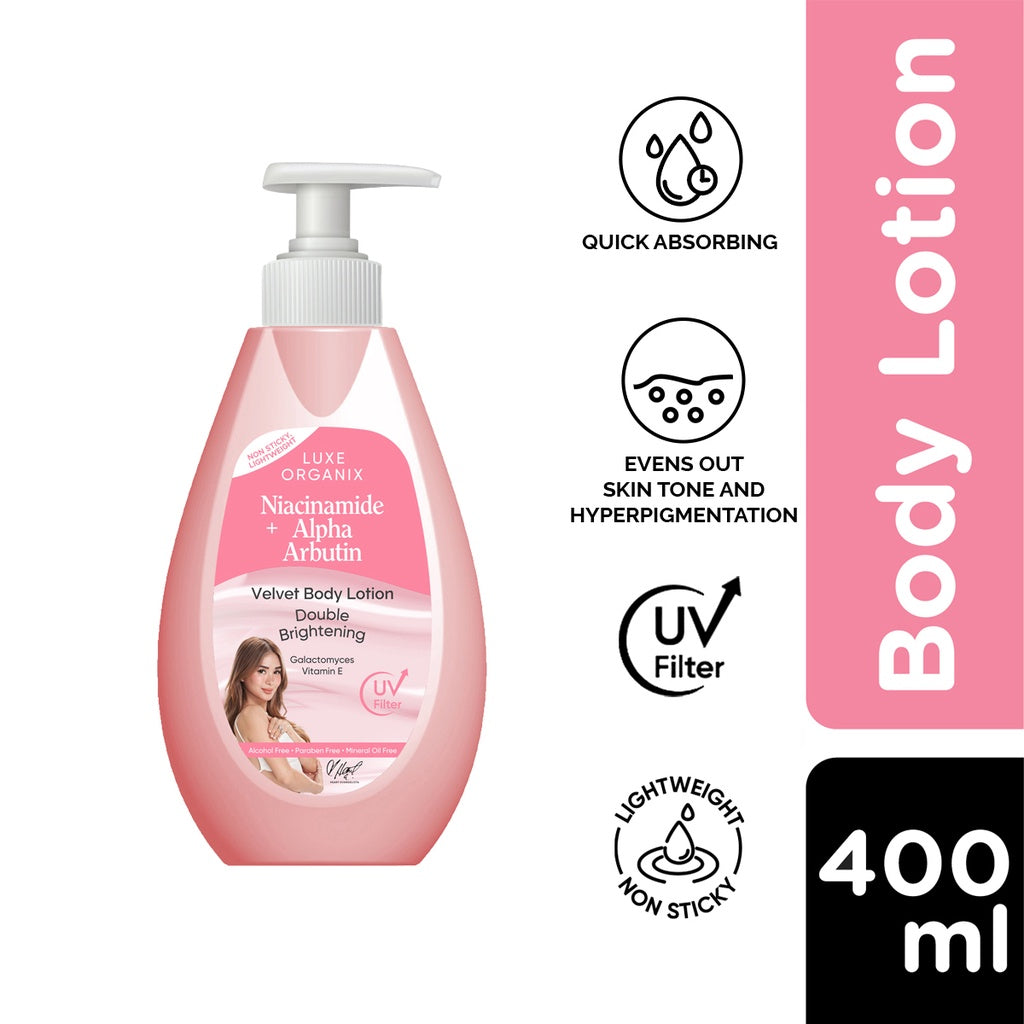 Luxe Organix Niacinamide + Alpha Arbutin Velvet Body Cream 400ml