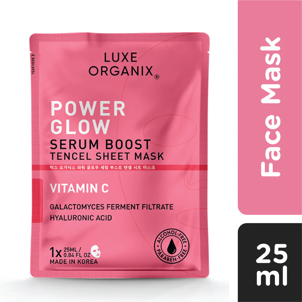 Luxe Organix Power Glow Serum Boost Sheet Mask