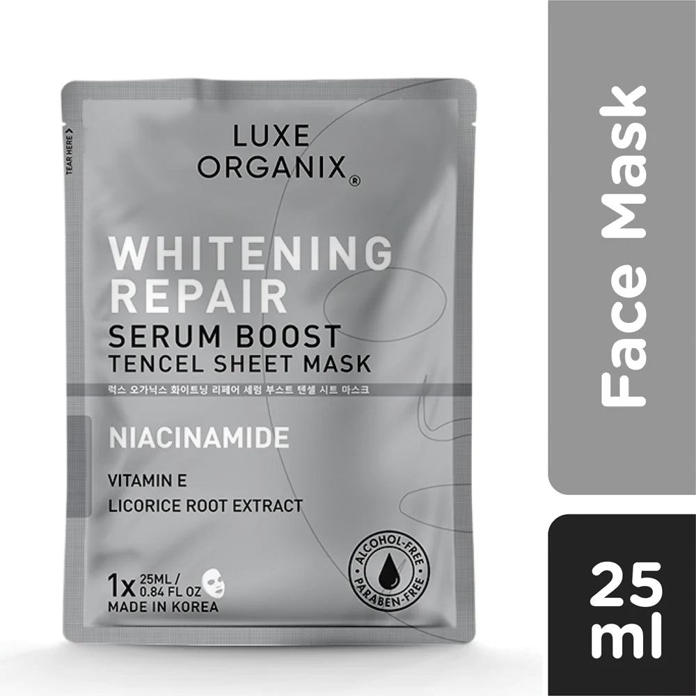 Luxe Organix Whitening Repair Serum Boost Sheet Mask