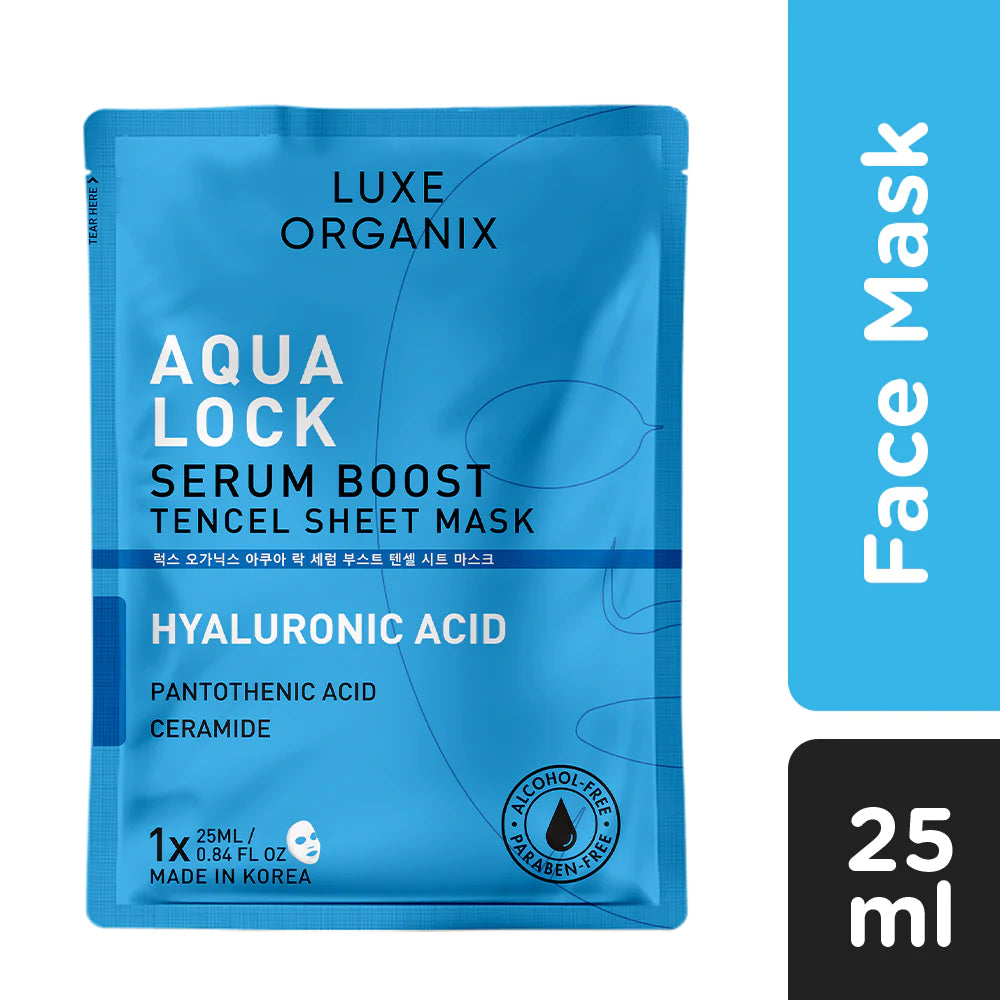 Luxe Organix Aqua Lock Serum Boost Sheet Mask